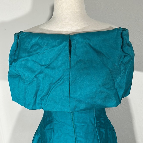Vintage 1980’s Teal Women's Prom Dress - Picture 2 of 9